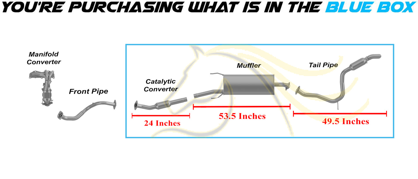 2006-2008 Toyota RAV4 2.4L Stainless Steel Rear Catalytic w/ Muffler & Tail Pipe Kit - EPA Approved