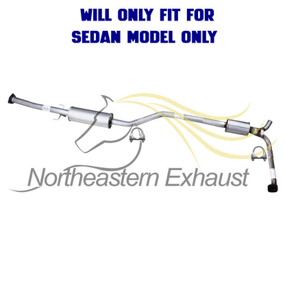2008-2012 Honda Accord 3.5L SEDAN Pair of Exhaust Muffler & Resonator Pipe Kit Stainless Steel