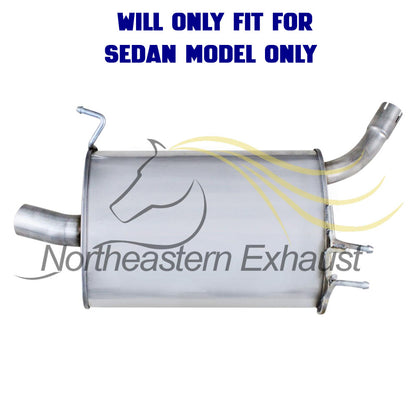 2008-2012 Honda Accord 3.5L SEDAN Pair of Exhaust Muffler & Resonator Pipe Kit Stainless Steel