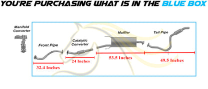 2006-2008 Toyota RAV4 2.4L Front Pipe w/ Rear Catalytic & Muffler Tail Pipe Kit - EPA Approved