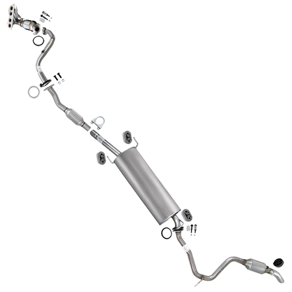 2009-2012 Toyota RAV4 2.5L Stainless Steel Complete Exhaust System - EPA Approved