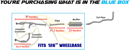2007-2011 Ford Ranger 4.0L 126in WB Pair of Catalytic w/ Extension Pipe & Muffler Kit - EPA Approved