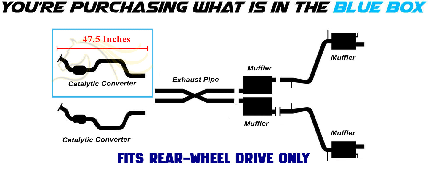 2011-2023 Chrysler 300 5.7L RWD Stainless Steel Passenger Side Catalytic Converter - EPA Approved