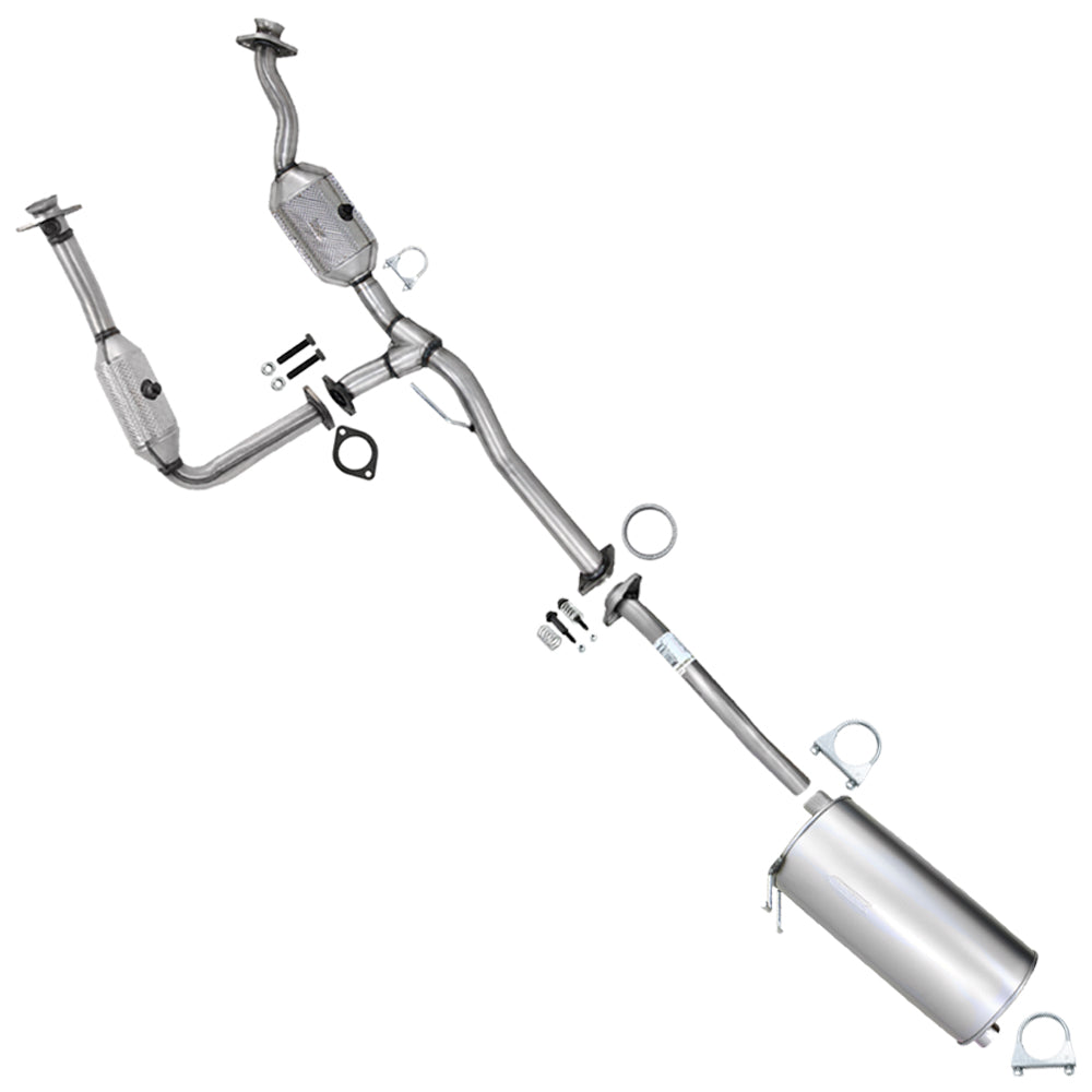 2007-2008 Ford Ranger 3.0L 112in WB Pair of Catalytic w/ Exhaust Pipe & Muffler Kit - EPA Approved