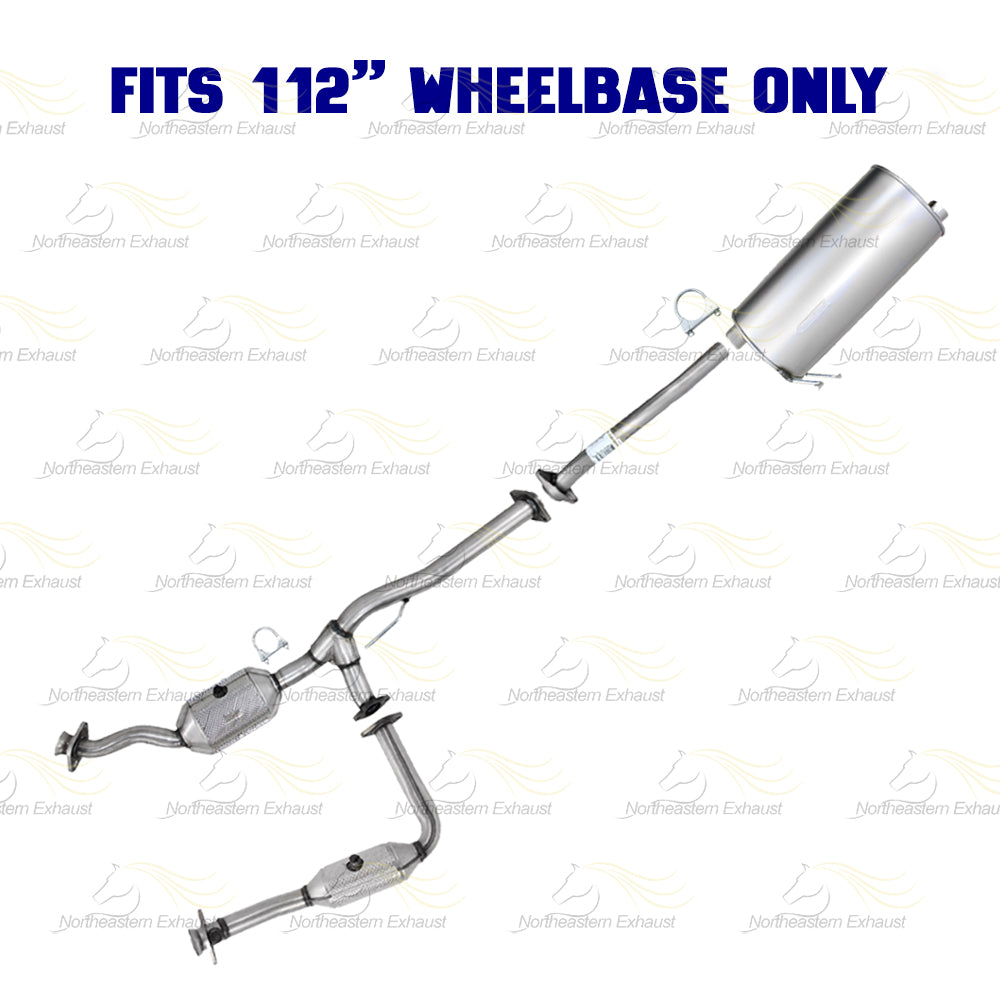 2007-2008 Ford Ranger 3.0L 112in WB Pair of Catalytic w/ Exhaust Pipe & Muffler Kit - EPA Approved