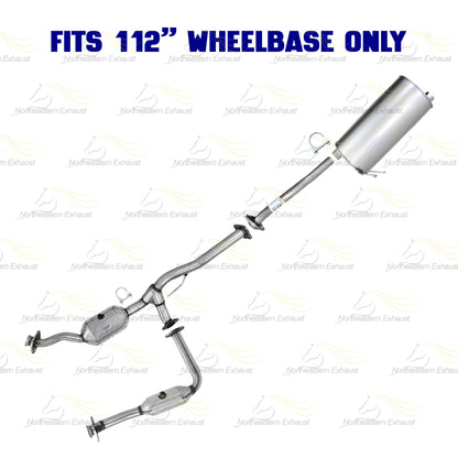 2007-2008 Ford Ranger 3.0L 112in WB Pair of Catalytic w/ Exhaust Pipe & Muffler Kit - EPA Approved
