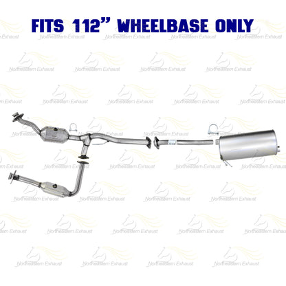 2007-2008 Ford Ranger 3.0L 112in WB Pair of Catalytic w/ Exhaust Pipe & Muffler Kit - EPA Approved