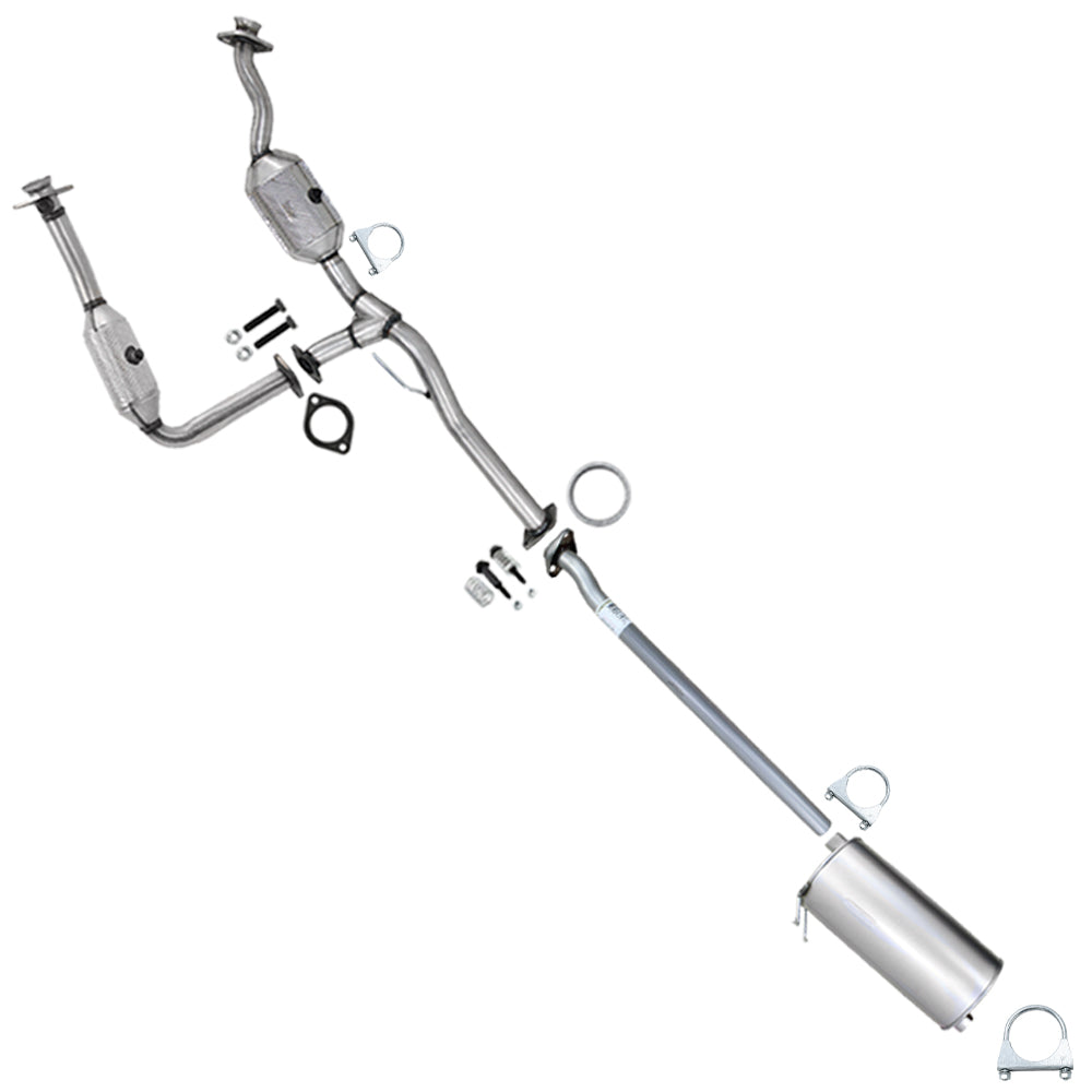 2007-2008 Ford Ranger 3.0L 126" WB Pair of Catalytic w/ Exhaust Pipe & Muffler Kit - EPA Approved