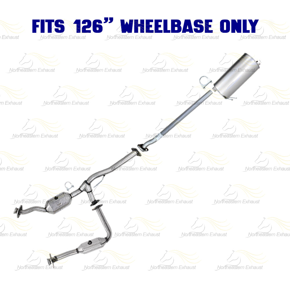 2007-2008 Ford Ranger 3.0L 126" WB Pair of Catalytic w/ Exhaust Pipe & Muffler Kit - EPA Approved