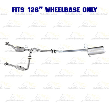 2007 Mazda B3000 3.0L 126" WB Pair of Catalytic w/ Exhaust Pipe & Muffler Kit - EPA Approved