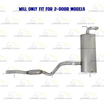 2012-2017 Jeep Wrangler 3.6L 2-Door Exhaust Pipe and Muffler