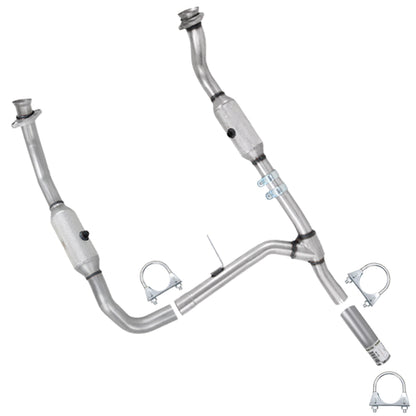 2005-2008 Ford F-150 4.2L 126" WB Pair of Catalytic Converter w/ Exhaust Pipe Kit - EPA  Approved