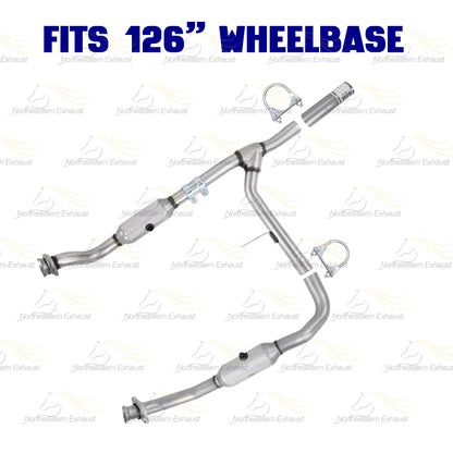 2005-2008 Ford F-150 4.2L 126" WB Pair of Catalytic Converter w/ Exhaust Pipe Kit - EPA  Approved