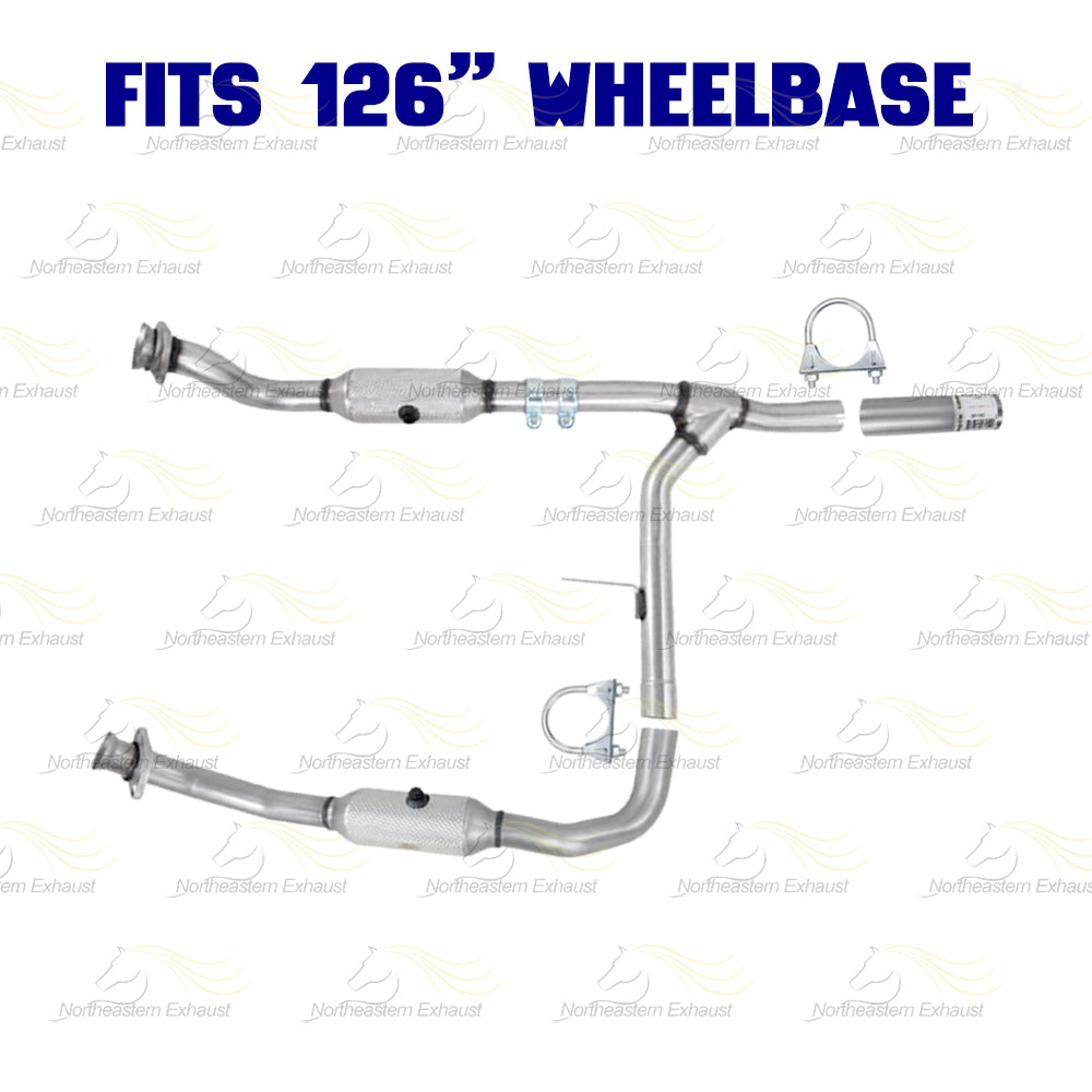 2005-2008 Ford F-150 4.2L 126" WB Pair of Catalytic Converter w/ Exhaust Pipe Kit - EPA  Approved