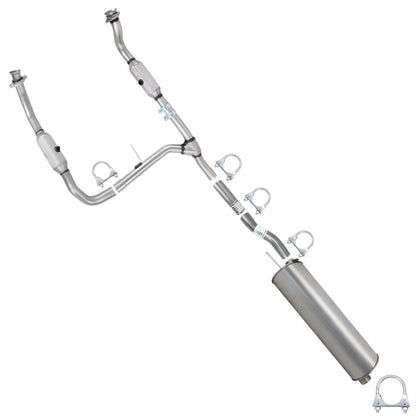 2005-2008 Ford F-150 4.2L 126" WB Pair of Catalytic w/ Exhaust Pipes & Muffler Kit - EPA Approved