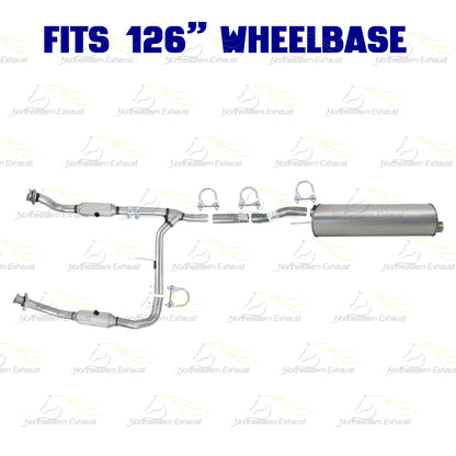 2005-2008 Ford F-150 4.2L 126" WB Pair of Catalytic w/ Exhaust Pipes & Muffler Kit - EPA Approved