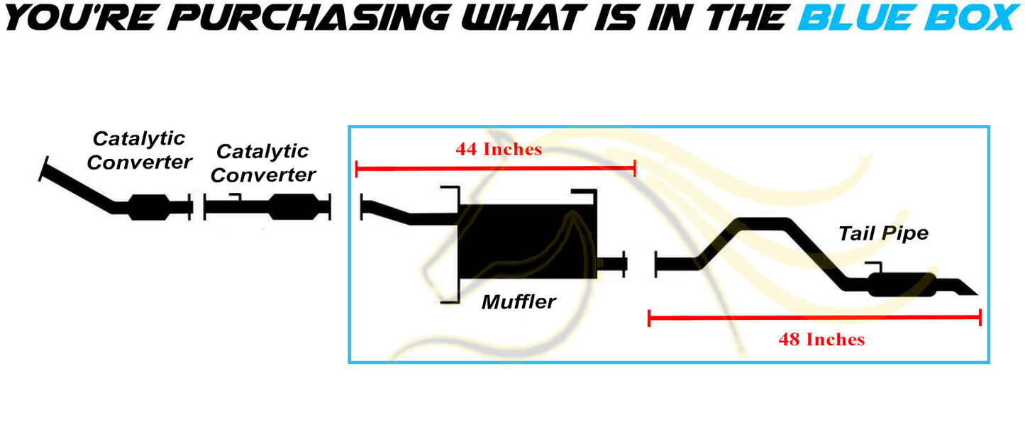 2015-2018 Chevrolet City Express 2.0L Stainless Steel Exhaust Muffler & Tail Pipe Kit