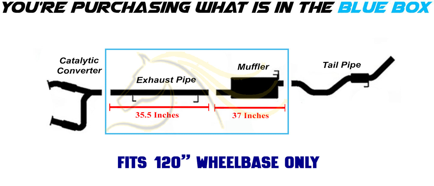 2009–2010 Dodge Ram 1500 120in WB Exhaust Pipe with Muffler Kit | Stainless Steel