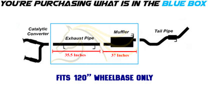 2009–2010 Dodge Ram 1500 120in WB Exhaust Pipe with Muffler Kit | Stainless Steel
