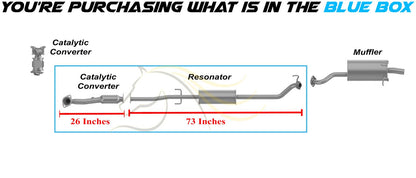 2010-2011 Honda CR-V 2.4L Exhaust Rear Catalytic Converter & Resonator Pipe Kit - EPA Approved