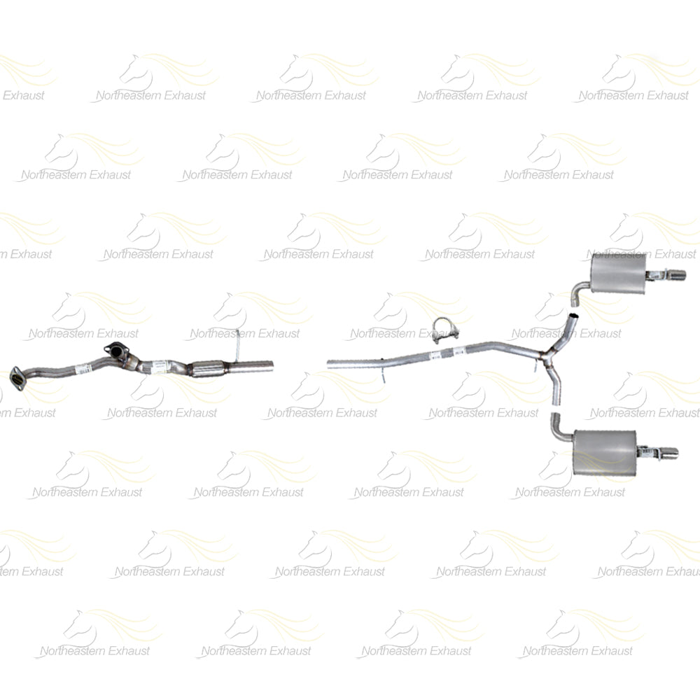 2016-2019 Ford Explorer 3.5L Front & Rear Y pipe w/ Pair of Mufflers Kit | Stainless Steel