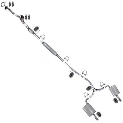 2016-19 Ford Explorer 3.5L Front & Rear Y ipe w/ Resonator & Pair of Mufflers Kit | Stainless Steel