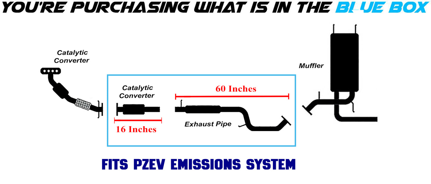 2010-2011 Mazda 3 2.0L Rear Catalytic Converter w/ Exhaust Pipe Kit | Stainless Steel | EPA Approved