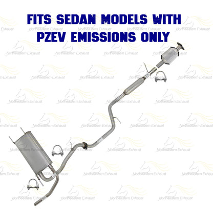 2010-2011 Mazda 3 2.0L Rear Catalytic w/ Exhaust Pipes, Muffler & Tail Pipe Kit | Stainless Steel