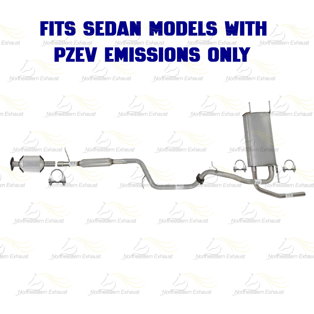 2010-2011 Mazda 3 2.0L Rear Catalytic w/ Exhaust Pipes, Muffler & Tail Pipe Kit | Stainless Steel