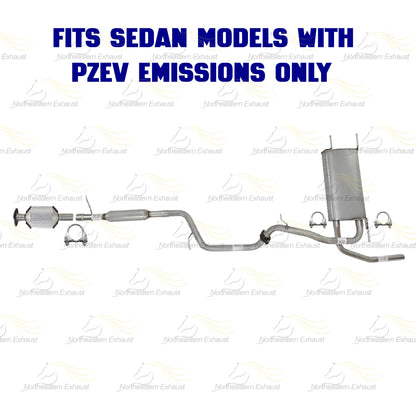 2010-2011 Mazda 3 2.0L Rear Catalytic w/ Exhaust Pipes, Muffler & Tail Pipe Kit | Stainless Steel