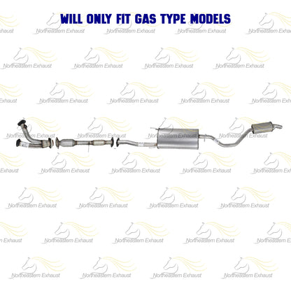 2014-2016 Toyota Highlander 3.5L EPA Catalytic Exhaust Y Pipe Muffler Resonator Kit