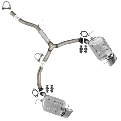 2008-2012 Mazda CX-9 3.7L Exhaust Y Pipe with Pair of Mufflers Kit | Stainless Steel