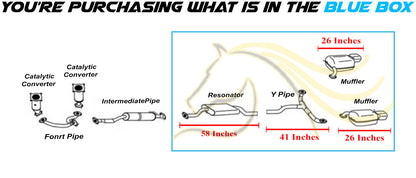 2008-2012 Mazda CX-9 3.7L Exhaust Resonator Y Pipe with Pair of Mufflers Kit | Stainless Steel