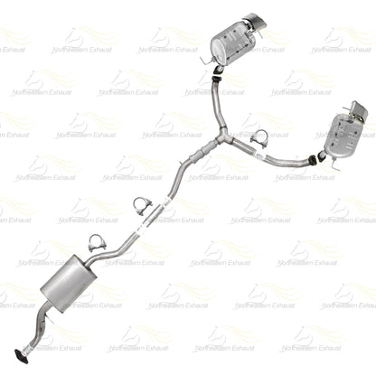 2008-2012 Mazda CX-9 3.7L Exhaust Resonator Y Pipe with Pair of Mufflers Kit | Stainless Steel