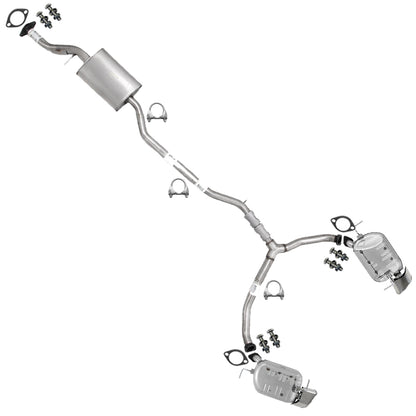 2007 Mazda CX-9 3.5L Exhaust Resonator Y Pipe with Pair of Mufflers Kit | Stainless Steel
