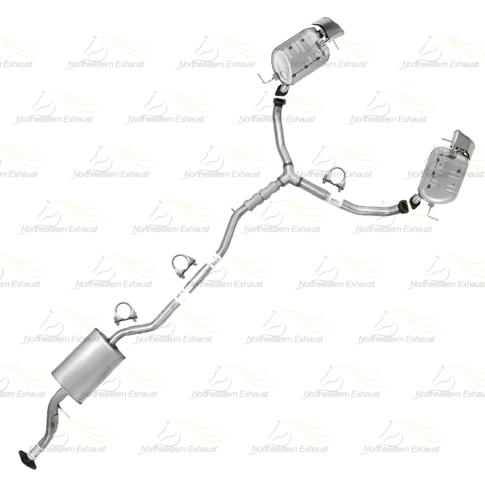 2007 Mazda CX-9 3.5L Exhaust Resonator Y Pipe with Pair of Mufflers Kit | Stainless Steel