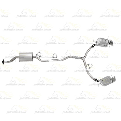 2007 Mazda CX-9 3.5L Exhaust Resonator Y Pipe with Pair of Mufflers Kit | Stainless Steel
