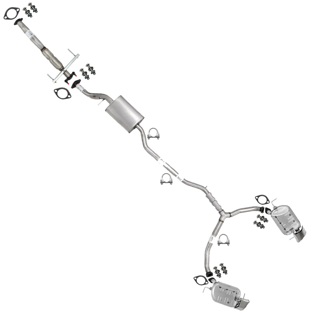 2007 Mazda CX-9 3.5L Exhaust Pipes with Pair of Mufflers Kit | Stainless Steel