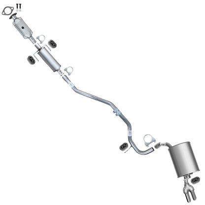 2010-2011 Mercury Milan 2.5L Rear Catalytic w/ Exhaust Pipes & Muffler Kit | Stainless Steel