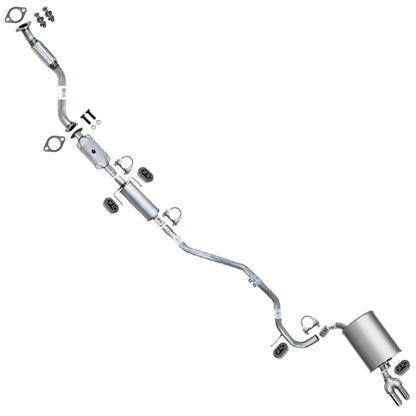2010-12 Ford Fusion 2.5L Front Pipe Rear Catalytic w/ Exhaust Pipes & Muffler Kit | Stainless Steel