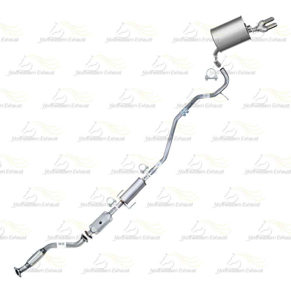 2010-12 Ford Fusion 2.5L Front Pipe Rear Catalytic w/ Exhaust Pipes & Muffler Kit | Stainless Steel