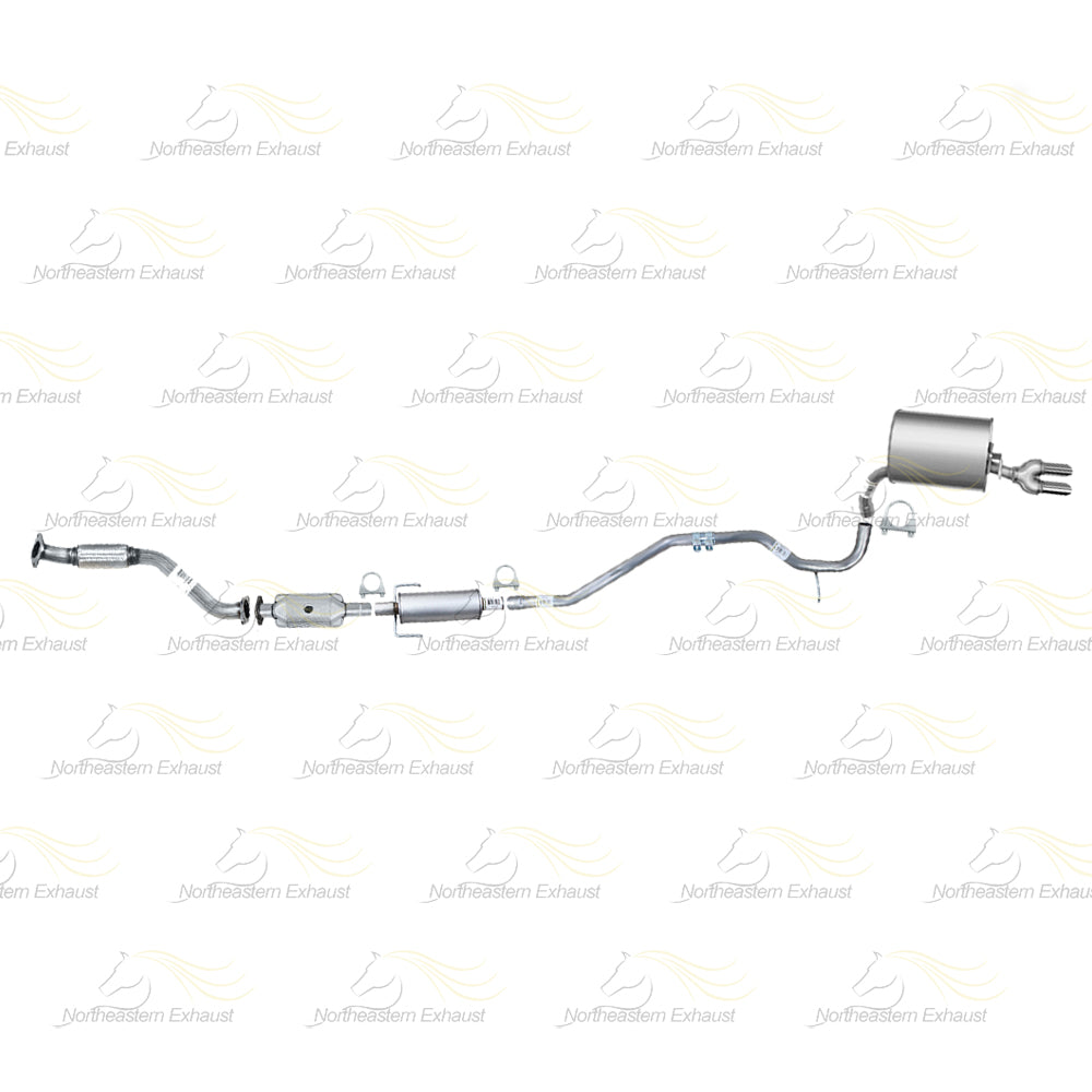 2010-12 Ford Fusion 2.5L Front Pipe Rear Catalytic w/ Exhaust Pipes & Muffler Kit | Stainless Steel