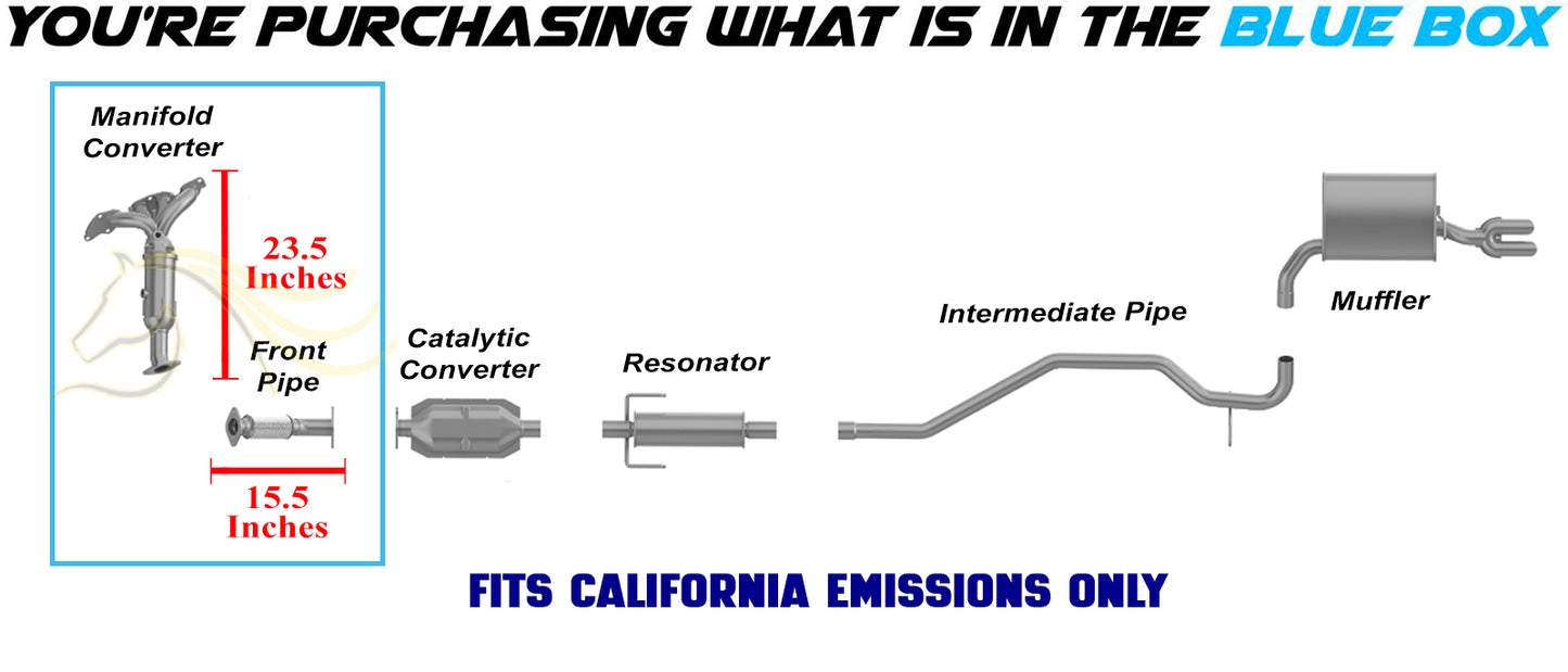 2007-2009 Ford Fusion 2.3L Manifold Converter w/ Front Pipe Exhaust Kit | EPA Approved