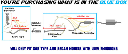 2014-2015 Civic 1.8L EPA Manifold Catalytic & Exhaust Pipes w/ Resonator