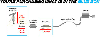 2007-2009 Ford Fusion & Mercury Milan 2.3L Manifold Converter Front Pipe & Resonator | EPA Approved