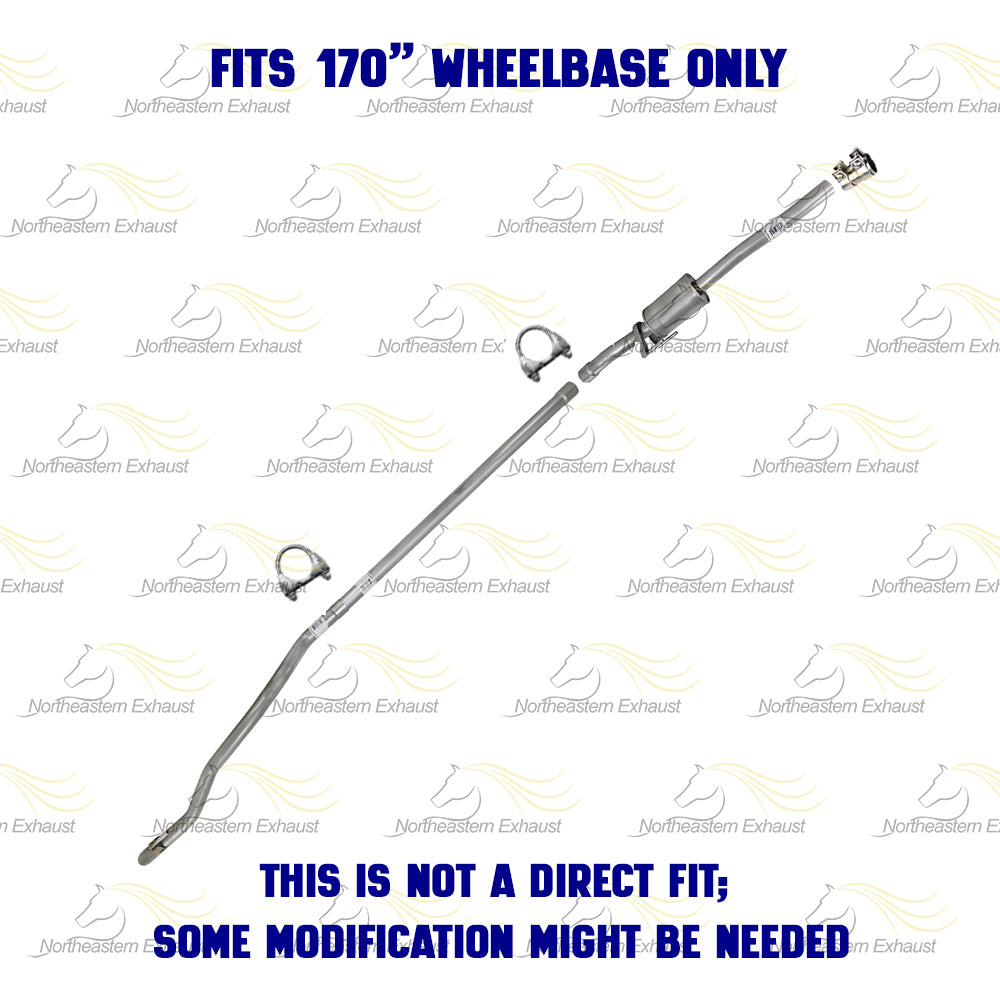 2007-2009 Dodge Sprinter 2500 3.0L 170in WB Stainless Steel Muffler Tail Pipe Kit