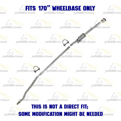 2007-2009 Dodge Sprinter 2500 3.0L 170in WB Stainless Steel Muffler Tail Pipe Kit