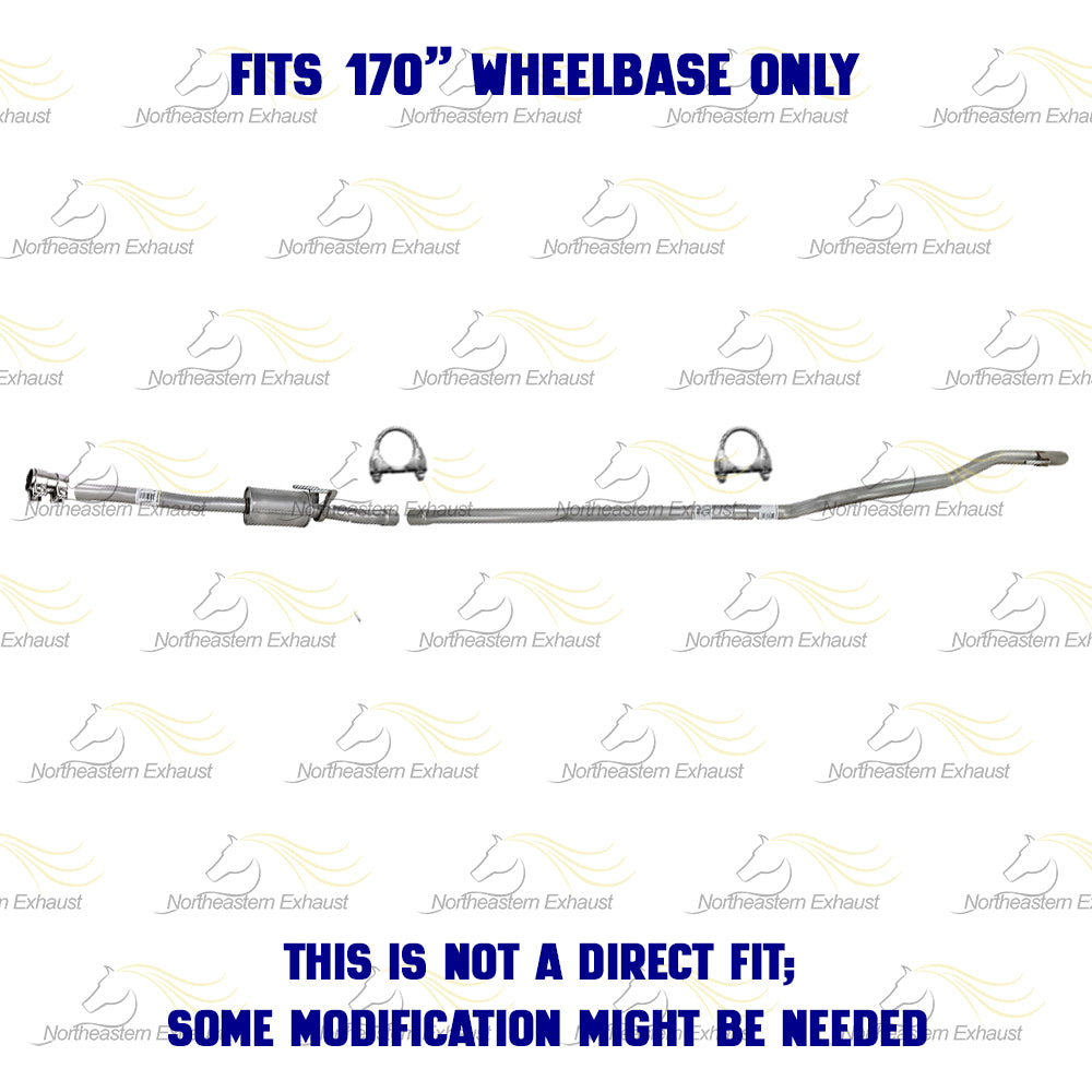 2007-2009 Dodge Sprinter 2500 3.0L 170in WB Stainless Steel Muffler Tail Pipe Kit
