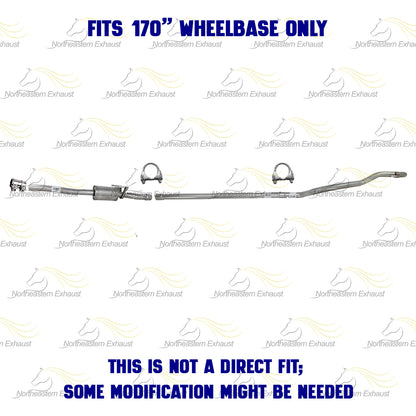 2007-2009 Dodge Sprinter 2500 3.0L 170in WB Stainless Steel Muffler Tail Pipe Kit