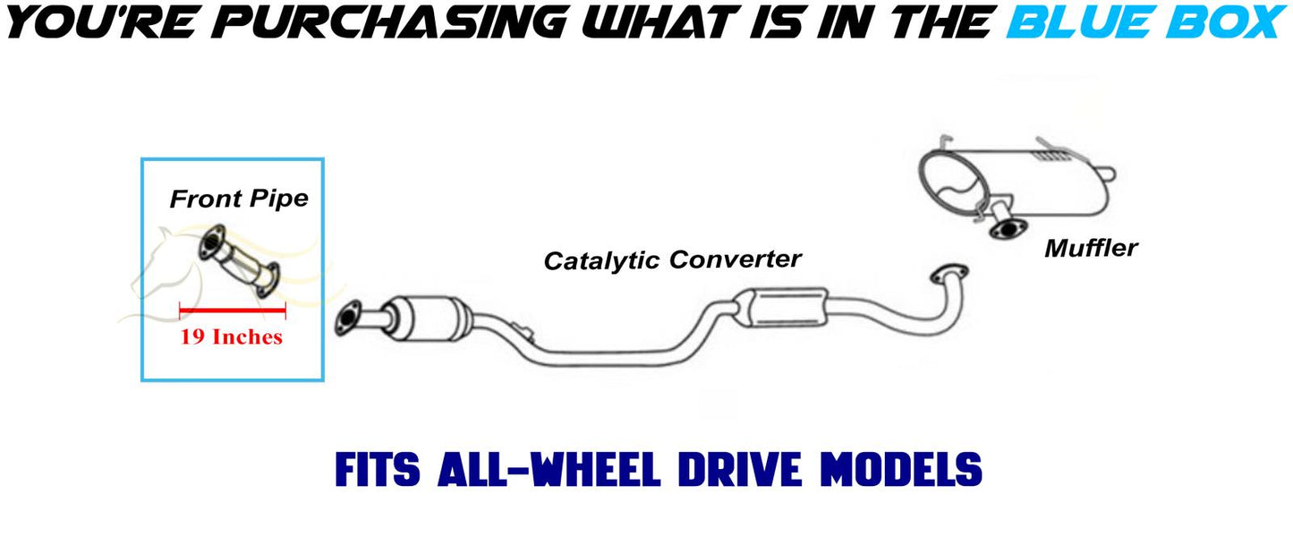 2014-2019 Mitsubishi Outlander 2.4L Exhaust Front Pipe AWD | Stainless Steel